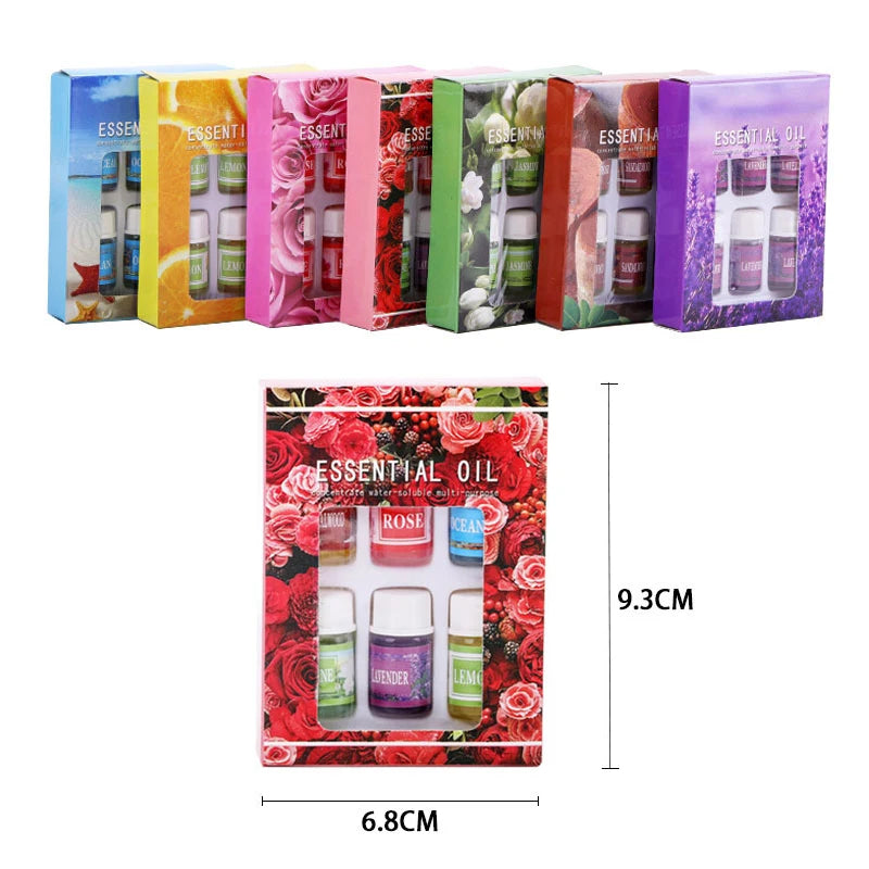 6x Essential Oils
Scents: rose, sandal wood, vanilla, lavender, deep ocean, freesia